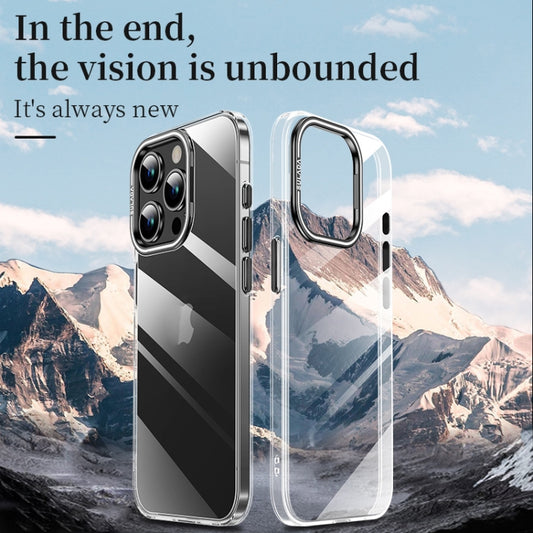 For iPhone 15 Pro SULADA PC + Aluminum Alloy Lens Holder Phone Case(Dark Blue) - iPhone 15 Pro Cases by SULADA | Online Shopping UK | buy2fix