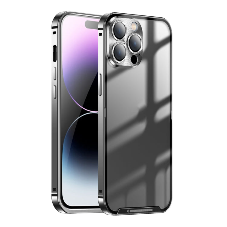 For iPhone 15 Pro Frosted Metal Phone Case(Black) - iPhone 15 Pro Cases by buy2fix | Online Shopping UK | buy2fix