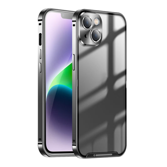 For iPhone 15 Frosted Metal Phone Case(Black) - iPhone 15 Cases by buy2fix | Online Shopping UK | buy2fix
