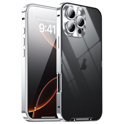For iPhone 16 Pro Frosted Metal Phone Case(Silver) by buy2fix