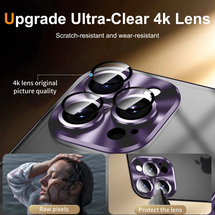 For iPhone 16 Pro Frosted Metal Phone Case(Purple) by buy2fix