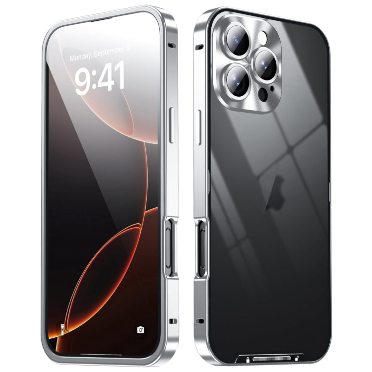 For iPhone 16 Pro Max Frosted Metal Phone Case(Silver) by buy2fix