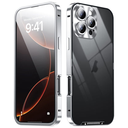 For iPhone 16 Pro Max Frosted Metal Phone Case(Silver) by buy2fix