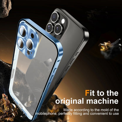 For iPhone 16 Pro Max Frosted Metal Phone Case(Blue) by buy2fix