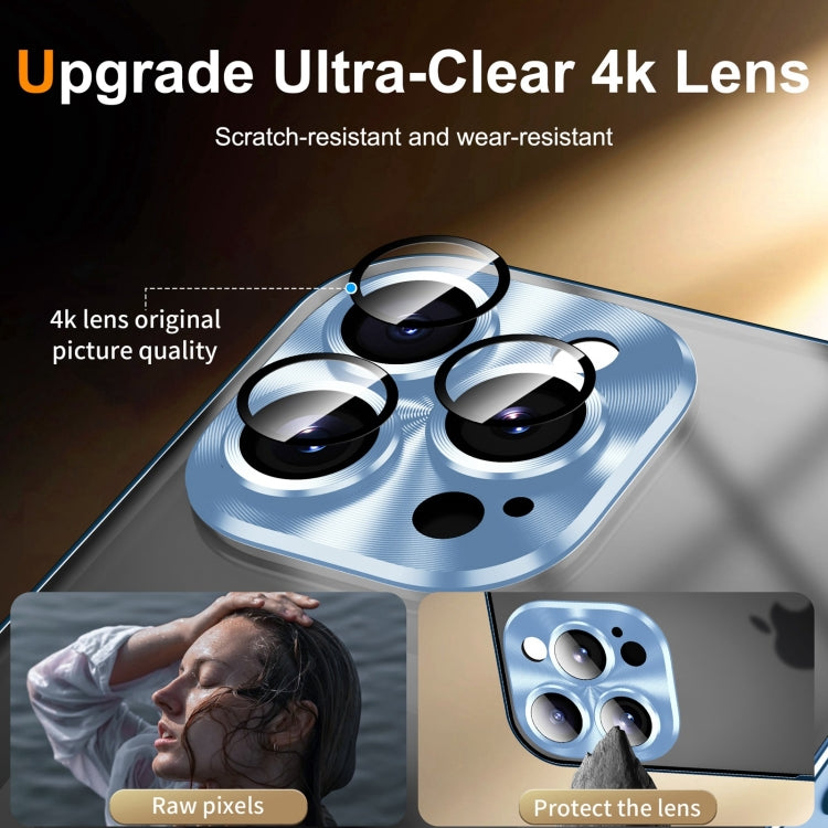 For iPhone 16 Pro Max Frosted Metal Phone Case(Blue) by buy2fix