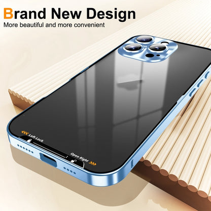 For iPhone 16 Pro Max Frosted Metal Phone Case(Blue) by buy2fix