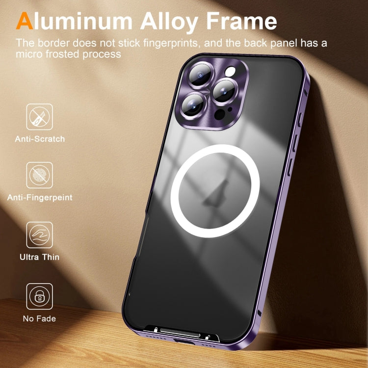 For iPhone 16 Pro Max Frosted Metal Phone Case(Purple) by buy2fix