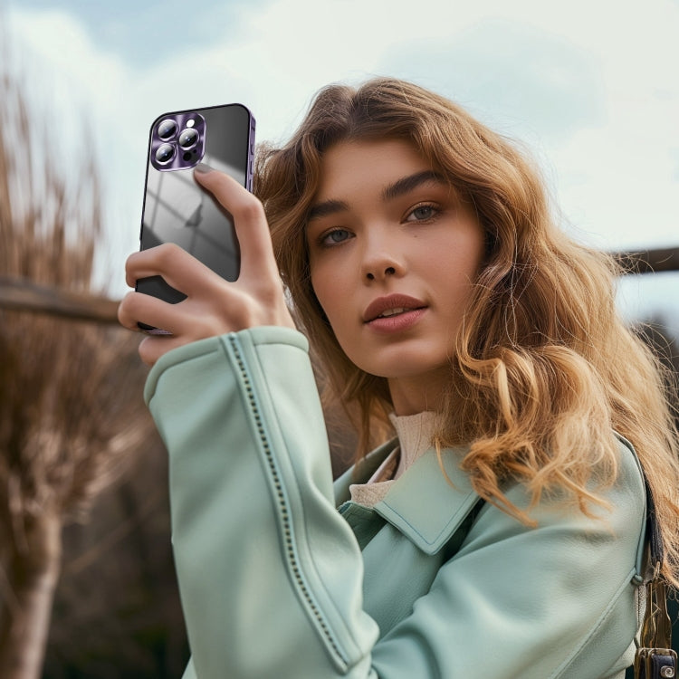 For iPhone 16 Pro Max Frosted Metal Phone Case(Purple) by buy2fix