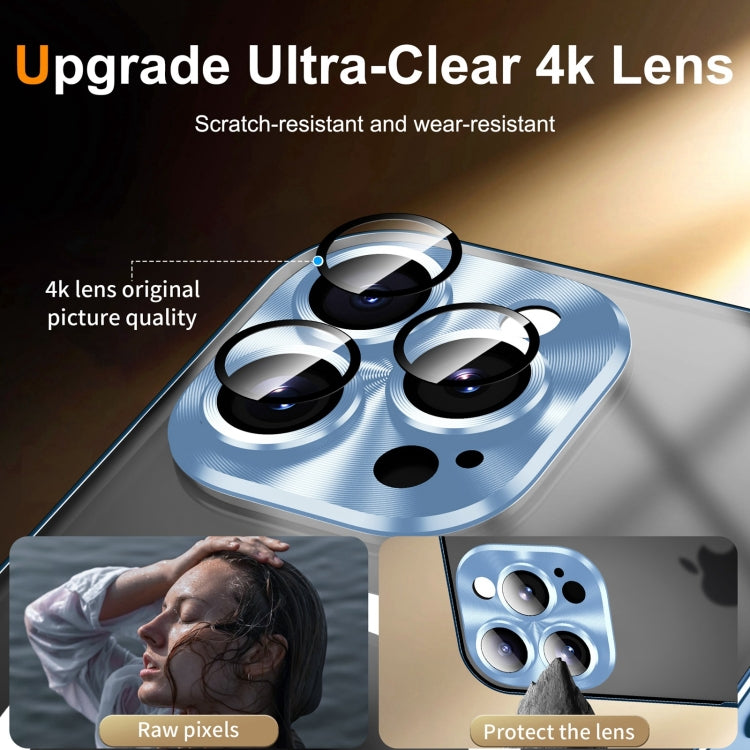 For iPhone 16 Pro Frosted MagSafe Magnetic Metal Phone Case(Blue) by buy2fix