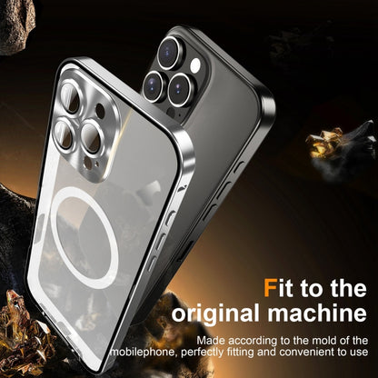 For iPhone 16 Pro Max Frosted MagSafe Magnetic Metal Phone Case(Silver) - iPhone 16 Pro Max Cases by buy2fix | Online Shopping UK | buy2fix