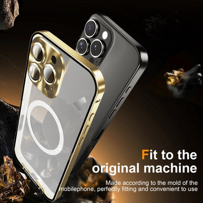 For iPhone 16 Pro Max Frosted MagSafe Magnetic Metal Phone Case(Gold) - iPhone 16 Pro Max Cases by buy2fix | Online Shopping UK | buy2fix