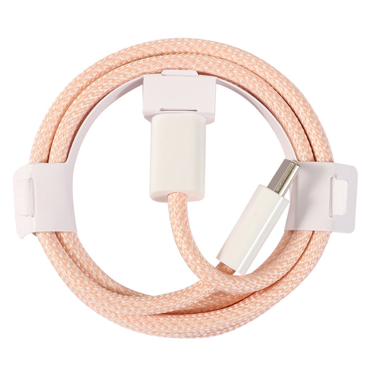 1m USB-C / Type-C to Type-C Macaron Braided Charging Cable(Pink) by buy2fix