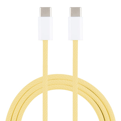 1m USB-C / Type-C to Type-C Macaron Braided Charging Cable(Yellow) - USB-C & Type-C Cable by buy2fix | Online Shopping UK | buy2fix