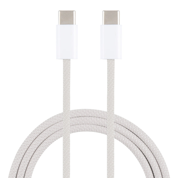1m USB-C / Type-C to Type-C Macaron Braided Charging Cable(Grey) by buy2fix