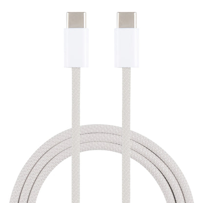 1m USB-C / Type-C to Type-C Macaron Braided Charging Cable(Grey) by buy2fix
