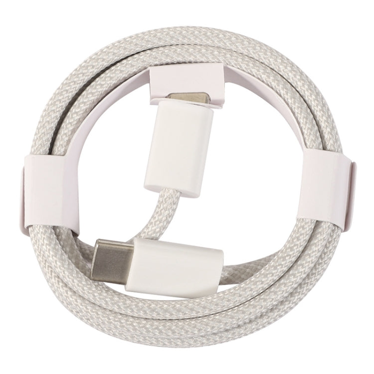 1m USB-C / Type-C to Type-C Macaron Braided Charging Cable(Grey) by buy2fix