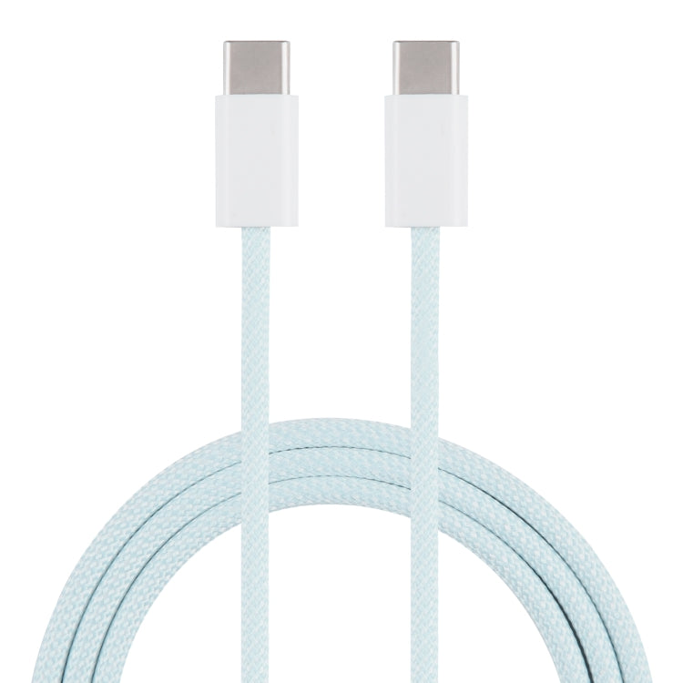1m USB-C / Type-C to Type-C Macaron Braided Charging Cable(Blue) by buy2fix