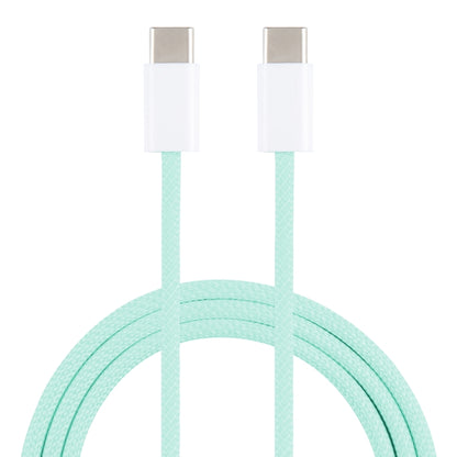 1m USB-C / Type-C to Type-C Macaron Braided Charging Cable(Green) by buy2fix