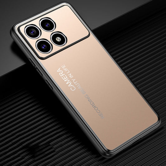 For Xiaomi Redmi K70 Frosted Metal Phone Case(Gold) - Xiaomi Cases by buy2fix | Online Shopping UK | buy2fix