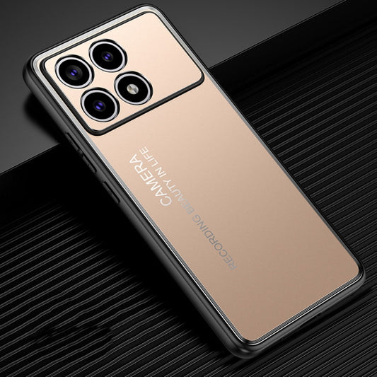 For Xiaomi Redmi K70 Pro Frosted Metal Phone Case(Gold) - Xiaomi Cases by buy2fix | Online Shopping UK | buy2fix