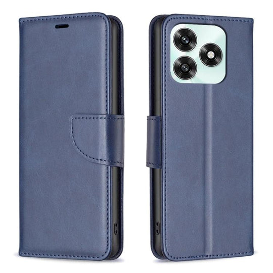 For Honor X5c 4G / X5c Plus Lambskin Texture Pure Color Flip Leather Phone Case(Blue)