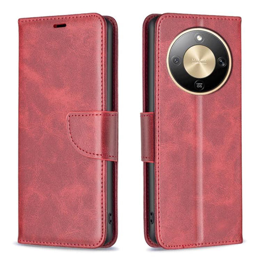 For Honor X9d 5G / X70 5G Lambskin Texture Pure Color Flip Leather Phone Case(Red)
