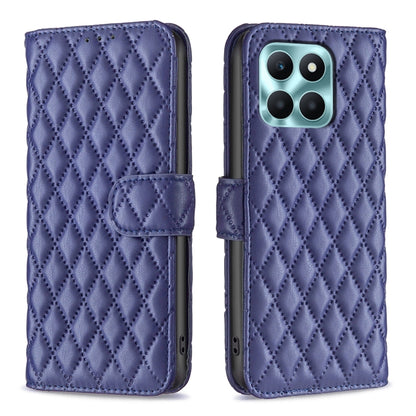 For Honor X6a Diamond Lattice Wallet Flip Leather Phone Case(Blue) - Honor Cases by buy2fix | Online Shopping UK | buy2fix
