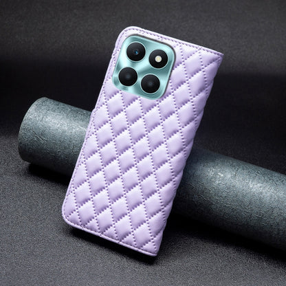 For Honor X6a Diamond Lattice Wallet Flip Leather Phone Case(Purple) - Honor Cases by buy2fix | Online Shopping UK | buy2fix