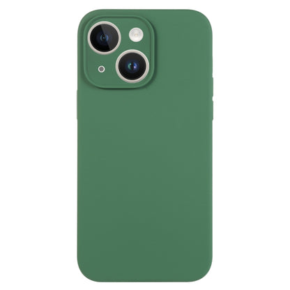 For iPhone 14 Pure Color Liquid Silicone Fine Pore Phone Case(Clover Green) by buy2fix