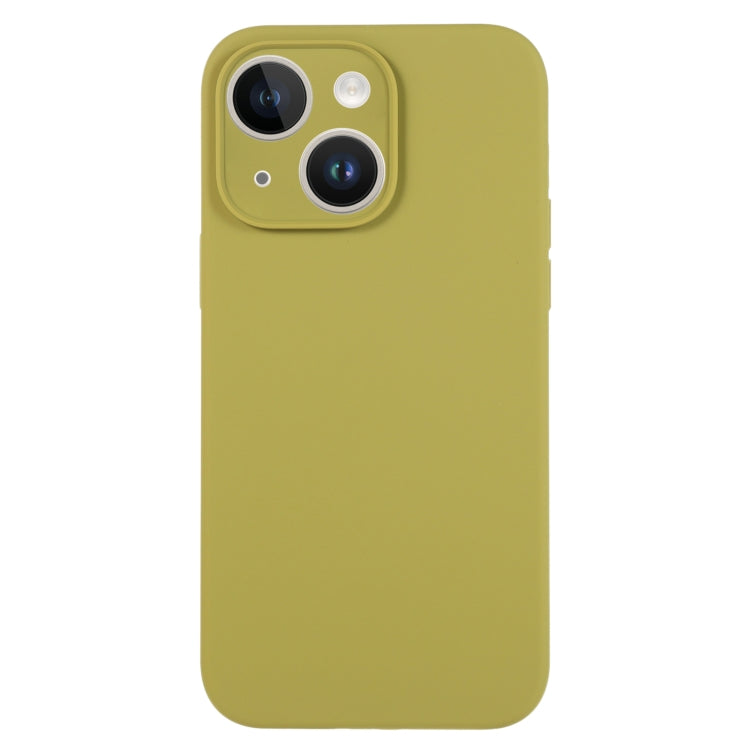 For iPhone 14 Pure Color Liquid Silicone Fine Pore Phone Case(Willow Green) by buy2fix