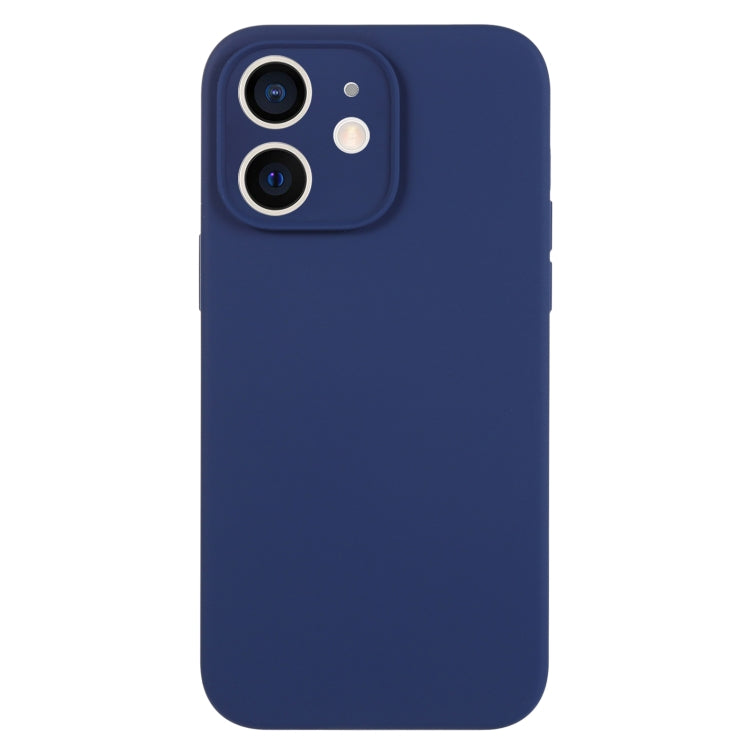 For iPhone 12 Pure Color Liquid Silicone Fine Pore Phone Case(Royal Blue) by buy2fix
