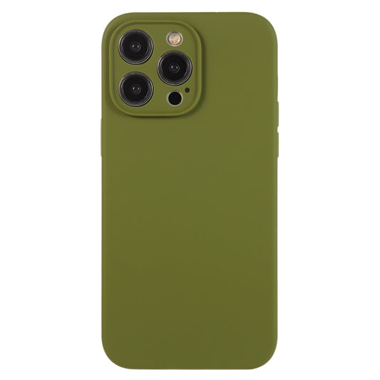 For iPhone 12 Pro Max Pure Color Liquid Silicone Fine Pore Phone Case(Pine Forest Green) by buy2fix