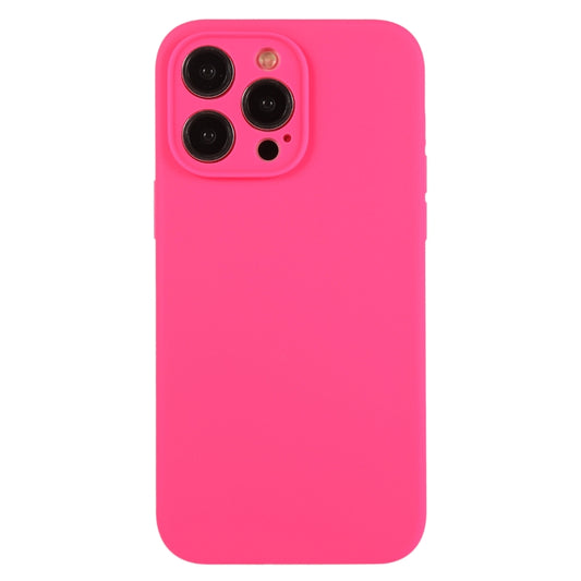 For iPhone 12 Pro Max Pure Color Liquid Silicone Fine Pore Phone Case(Fresh Pink) by buy2fix