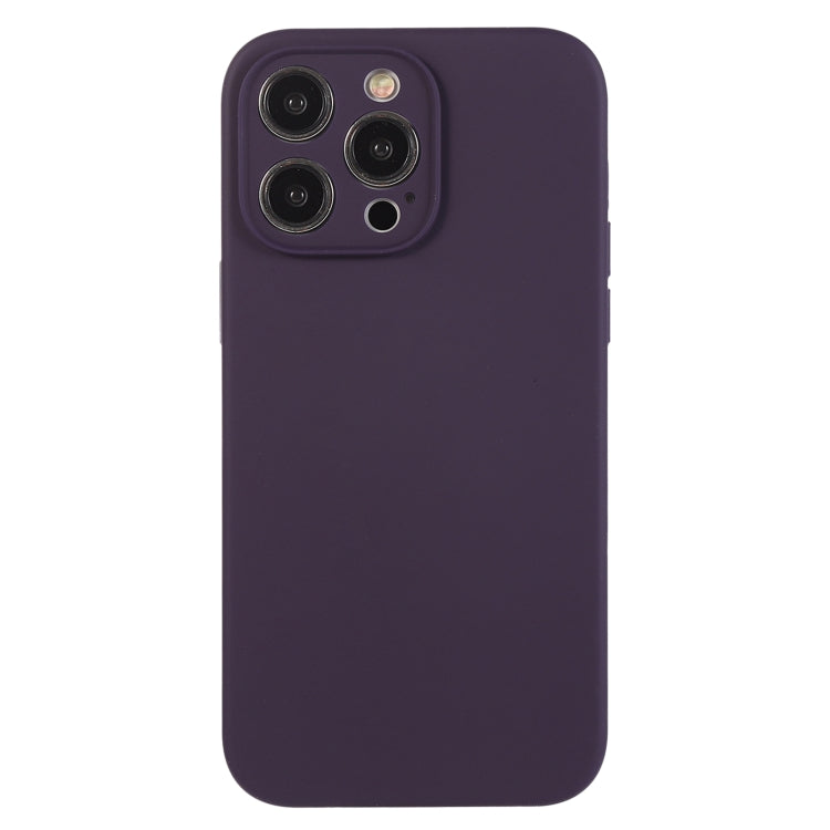 For iPhone 12 Pro Pure Color Liquid Silicone Fine Pore Phone Case(Berry Purple) by buy2fix
