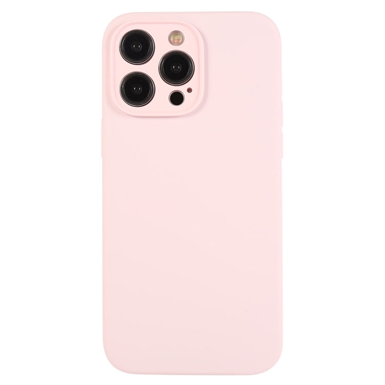 For iPhone 12 Pro Pure Color Liquid Silicone Fine Pore Phone Case(Grey Pink) by buy2fix