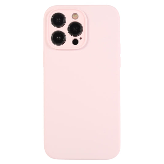 For iPhone 12 Pro Pure Color Liquid Silicone Fine Pore Phone Case(Grey Pink) by buy2fix