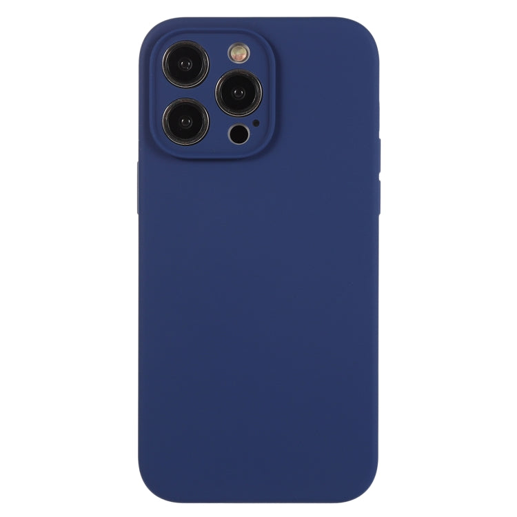 For iPhone 12 Pro Pure Color Liquid Silicone Fine Pore Phone Case(Royal Blue) by buy2fix