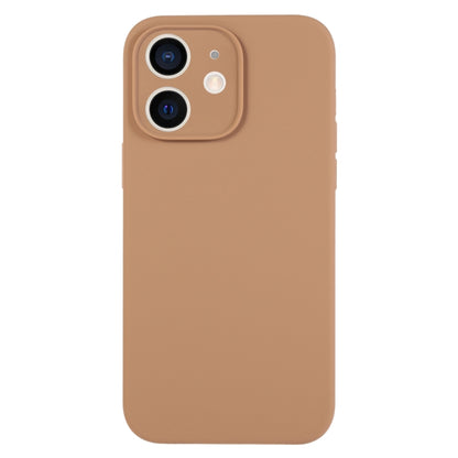 For iPhone 11 Pure Color Liquid Silicone Fine Pore Phone Case(Light Brown) by buy2fix