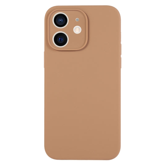 For iPhone 11 Pure Color Liquid Silicone Fine Pore Phone Case(Light Brown) by buy2fix