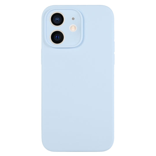 For iPhone 11 Pure Color Liquid Silicone Fine Pore Phone Case(Sky Blue)