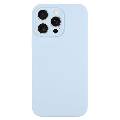 For iPhone 16 Pro Max Pure Color Liquid Silicone Fine Pore Phone Case(Sky Blue) by buy2fix