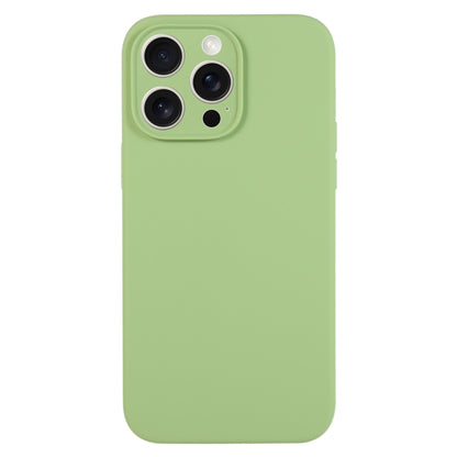 For iPhone 16 Pro Max Pure Color Liquid Silicone Fine Pore Phone Case(Mint Green) by buy2fix