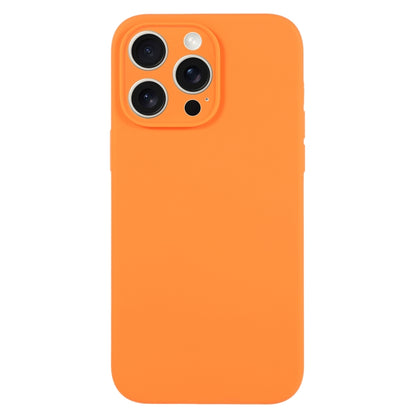 For iPhone 16 Pro Max Pure Color Liquid Silicone Fine Pore Phone Case(Orange) by buy2fix