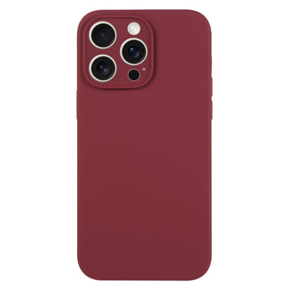 For iPhone 16 Pro Max Pure Color Liquid Silicone Fine Pore Phone Case(Plum) by buy2fix