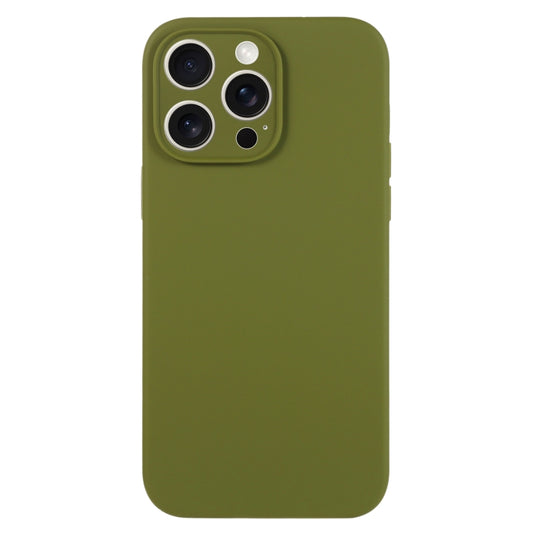 For iPhone 16 Pro Pure Color Liquid Silicone Fine Pore Phone Case(Pine Forest Green) by buy2fix