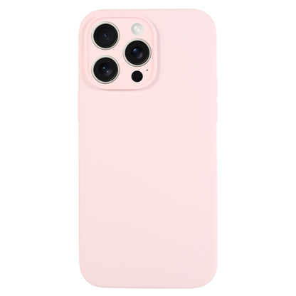 For iPhone 16 Pro Pure Color Liquid Silicone Fine Pore Phone Case(Grey Pink) by buy2fix