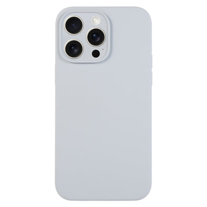 For iPhone 16 Pro Pure Color Liquid Silicone Fine Pore Phone Case(Grey Blue) by buy2fix