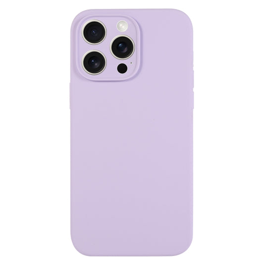 For iPhone 16 Pro Pure Color Liquid Silicone Fine Pore Phone Case(Lilac Purple) by buy2fix
