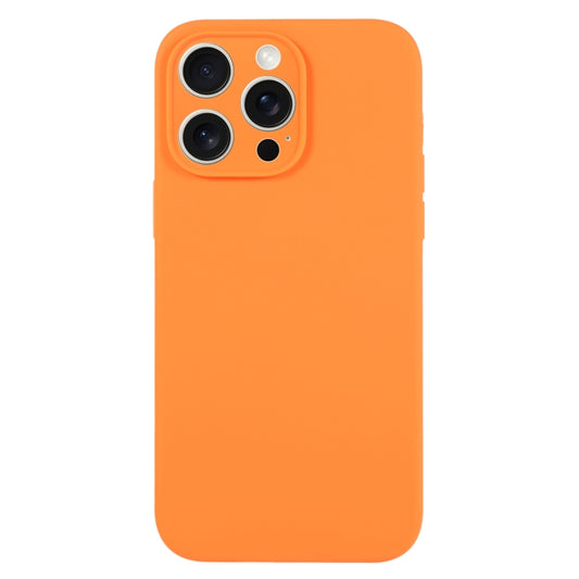 For iPhone 16 Pro Pure Color Liquid Silicone Fine Pore Phone Case(Orange) by buy2fix