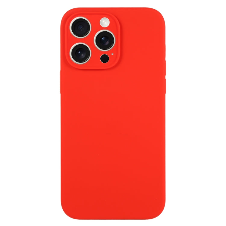 For iPhone 16 Pro Pure Color Liquid Silicone Fine Pore Phone Case(Red) by buy2fix